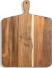 Acacia Wood Cutting & Serving Board with Handle 17" x 13" - Thumbnail 1
