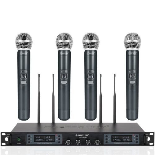 PHENYX PRO Quad UHF Wireless Microphone System w/ Auto-Scan - Lot 77