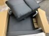 LACOO Black Leather Standard (No Motion) Recliner - Thumbnail 3