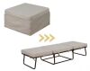 Convenience Concepts Designs4Comfort Soft Beige Fabric Folding Bed Ottoman - Thumbnail 1
