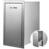 VEVOR 13.6 in. W x 26 in. H x 19.3 in. D Lower Sliding Rails Stainless Steel Outdoor Kitchen Trash Drawer with Handle - Thumbnail 1