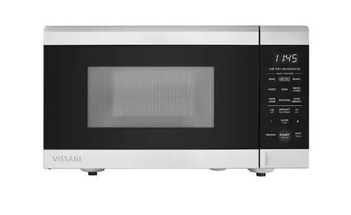 Vissani 19 in. 0.9 cu. ft. 900-Watt Countertop Microwave Oven in Stainless Steel with Convection and Air Fry - Lot 45JF
