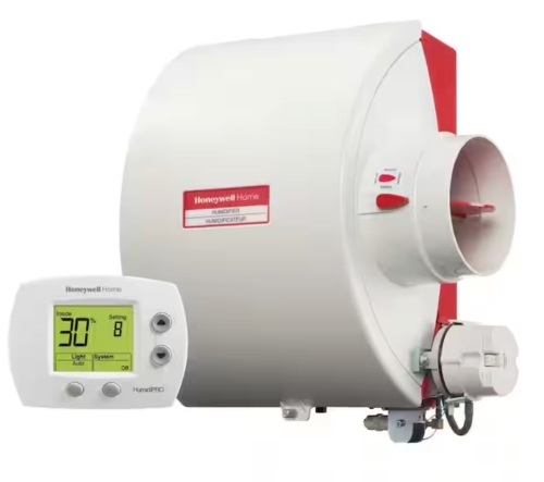 Honeywell HE280D 17 Gallon Flow-Through Bypass Whole House Humidifier and Digital Humidistat - Lot 39JF