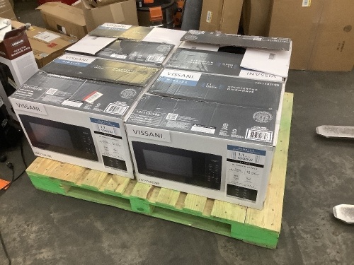 Lot of (4) 1.1 cu. ft. Countertop Microwave Ovens - Untested Returns - Lot 41JF