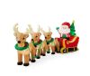 3.1 ft. Pre-Lit LED Santa Claus and Reindeer Christmas Inflatable - Thumbnail 1