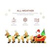 3.1 ft. Pre-Lit LED Santa Claus and Reindeer Christmas Inflatable - Thumbnail 2
