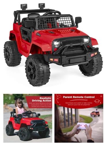 12V Kids Ride-On Truck Car w/ Parent Remote Control, Spring Suspension - Lot 307