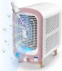Jafanda Air Purifier for Home Bedroom 780sq ft, HEPA & Activated Carbon, Air Cleaner with Fragrance Sponge & Nightlight for Smoke, Allergies, Dust, Odor, VOC, Pet Dander, Pollen, Office, Desktop, Pink - Thumbnail 1