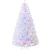 Pre-Lit Hinged Artificial White Pine Christmas Tree w/ Multicolor Lights - Thumbnail 1
