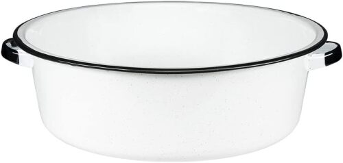 Granite Ware Enamel on Steel Dish Pan, 15-Quart Capacity - Sturdy Side Handles for Easy Lifting - Versatile for Boiling, Canning, Preparing Large Batches of Meals - Lot 3198