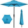 Outdoor Steel Market Patio Umbrella Decoration w/ Tilt, Crank Lift - 10ft - Thumbnail 1