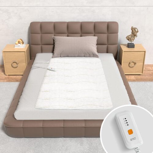 Heated Mattress Pad Mini Twin Size - Single Control Electric Mattress Pad with 4 Heat Settings & 10 Hour Auto Off, Fast Heating Bed Warmer Mattress Deep Pocket Machine Washable - Lot 7530