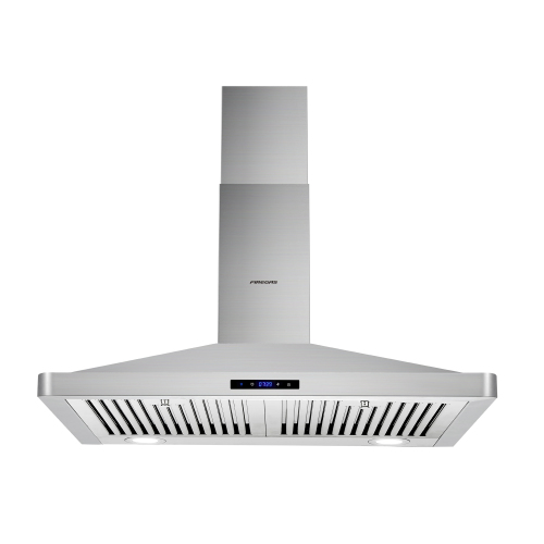 Range Hood 30 inch Wall Mount,450 CFM Ducted/Ductless Range Hood with Stainless Steel, Stove Hood Vent for Kitchen with 3 Speed Fan, Permanent Filters, Led Lights, Digital Touch - Lot 7534