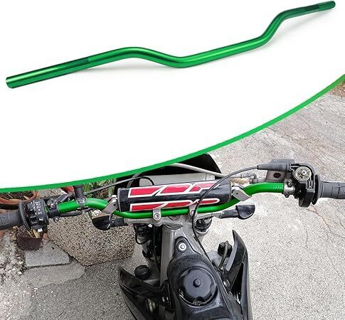 7/8" 22mm Motorcycle Handlebar Cafe Racer Handlebar Universal Low Rise Bar for CRF KXF KLX DRZ KX RM YZ SX EXC XC 65 85 125 250 300 450 Dirt Bike Motocross ATV, GREEN - Lot 7556