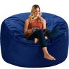 HABUTWAY Bean Bag Chair 3Ft Luxurious Velvet Ultra Soft Fur with High Rebound Memory Foam Bean Bag Chairs for Adults Plush Lazy Sofa with Fluffy Removable Sponge 3' - Thumbnail 1