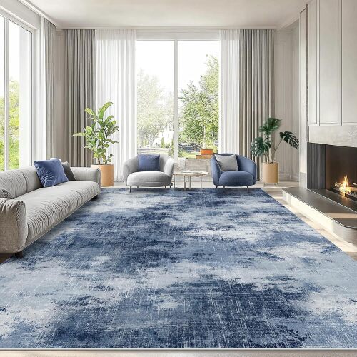 Area Rugs for Living Room, Modern Large Area Rugs with Non-Slip Backing & Low Pile, Neutral Soft Washable Rug for Nursery, Bedroom, Dinning Room, Playroom - Lot 3222