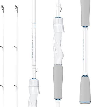 KastKing Centron Lite Twin Tip Fishing Rods, IM6 Graphite Blanks, Twin Tip Fishing Rods, Stainless Steel Guides with Ceramic Rings, Split or Full Rear EVA Handle Design, Drop Shot Hook Keeper - Lot 3293