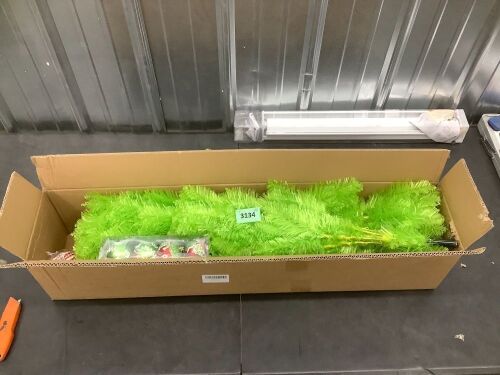 Christmas Tree 6ft，Artificial Lime Green Tree with Ornaments & Skirt, Indoor Outdoor Funny Christmas Decorations for Holiday Party - Lot 3134