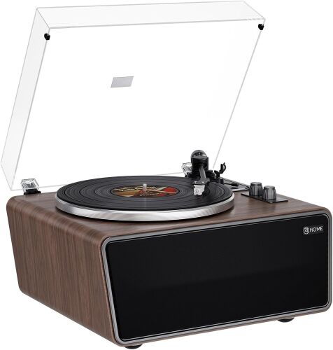 All in One Vinyl Record Player,Bluetooth Turntable Built in 4 Stereo Speakers Phono Preamp,High Fidelity Turntables for Vinyl Records with Magnetic Cartridge - Lot 3325