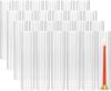 24PCS Hurricane Candle Holder Sleeve,D:3" H:14" Open Ended Hurricane Glass Cylinder, Ribbed Clear Glass Cylinder Candle Holder, Hurricane Covers for Centerpieces Wedding Christmas Home Decor - Thumbnail 1