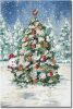 Christmas Wall art, Chiristmas Tree with Lights Lanscape Modern Painting Picture Print on Canvas Artwork Winter Scene for Christmas Décor New Year Home Decor,24" x 36" - Thumbnail 1