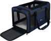 Cat Carrier 18x11x11 United Airline Approved, Top Loader Heavy Duty Softshell Pet Flying Bag 18lbs, Small Dog Chihuahua Crate 5-10 Pounds, Kitty Transport Kennel, Miniature Poodle Case Navy - Thumbnail 1