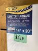 16 x 20 inch Stretched Canvas Super Value 5-Pack - Triple Primed Professional Artist Quality White Blank 5/8" Profile, 100% Cotton, Heavy-Weight Gesso - Thumbnail 3