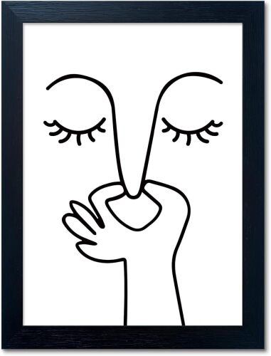 AIANHUA black and white bathroom wall decor bad smell wall art humorous wall art print picture modern minimalist bathroom painting - Lot 3244