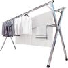 JAUREE Clothes Drying Rack, Drying Rack Clothing Folding Indoor Outdoor, Heavy Duty Stainless Steel Laundry Rack, Foldable Portable Large Clothes Rack Garment Rack - Thumbnail 1
