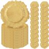50PCS Gold Charger Plates 13" Round Charger Plates Bulk Reef Chargers for Dinner Plate Decorative Gold Chargers Plastic Plate for Wedding Party Event Baby Bridal Shower Table Decoration - Thumbnail 1