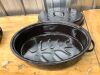 Steel Deep Turkey Roaster Pan With Domed Lid Ham Pot Roasts & Vegetables - Thumbnail 2