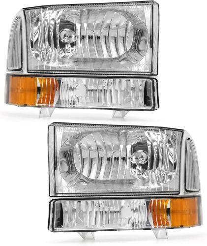 Headlamp Chrome Housing Amber Reflector Replacement Driver and Passenger - Lot 3556