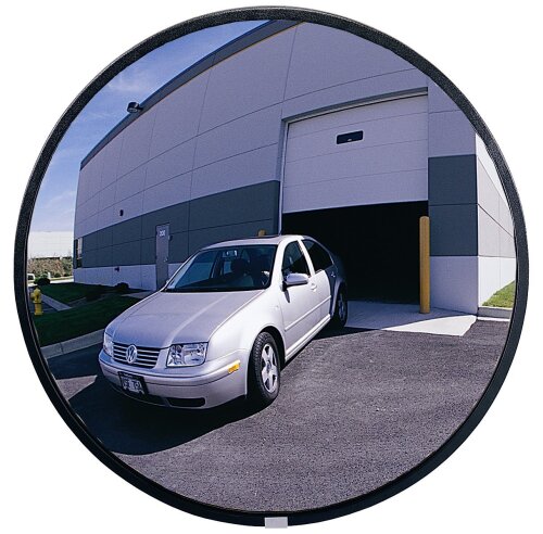 Circular Acrylic Heavy Duty Outdoor Convex Security Mirror, 18" Diameter (Pack of 1) - Lot 3576