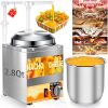 Nacho Cheese Dispenser with Pump, 2.8 Qt Nacho Cheese Warmer, Stainless Steel Hot Fudge Cheese Melter Warmer W/6-Level Temperature Adjustment, Commercial Sauce Dispenser for Butter Syrup Caramel - Thumbnail 1