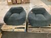 Lot of (2) Noble House Stella Dark Gray Faux Fur Bean Bag Chair with Memory Foam Filler - Thumbnail 2