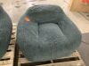 Lot of (2) Noble House Stella Dark Gray Faux Fur Bean Bag Chair with Memory Foam Filler - Thumbnail 4