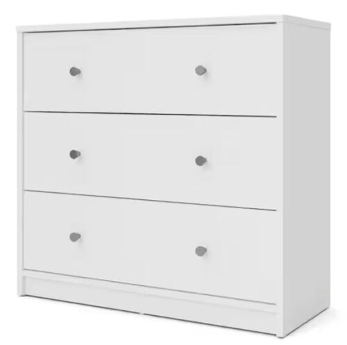 Tvilum Portland 3-Drawer White Chest of Drawers - Lot 100JF