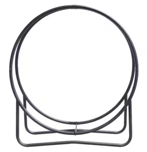 Pleasant Hearth 43 in. Black Steel Log Hoop - Lot 121JF