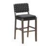 Nathan James Cohen 29 in. Wood Mid-Century Faux Leather Counter Height Bar Stool - Thumbnail 1