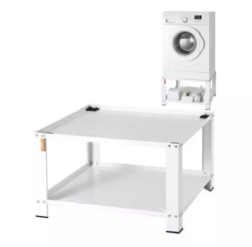 VEVOR 27.95 in. W Universal Laundry Pedestal Washing Machine Base White with Storage Shelf for Washer and Dryer - Lot 139JF
