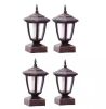 Outdoor Waterproof Solar Flame Post Lights, 4 Pack - Thumbnail 1