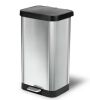 Glad 20 Gal. Stainless Steel Step Can with Antimicrobial Lid - Thumbnail 1