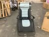 Oversized Padded Zero Gravity Chair, Folding Recliner w/ Headrest, Side Tray - Thumbnail 1
