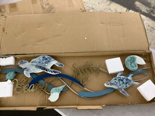 Ocean Themed Metal Wall Art - Lot 255