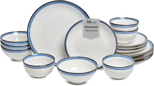 Sango Siterra Santorini 16-Piece Stoneware Dinnerware Set for 4 - Lot 566