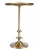 Bellkirk Round Gold Metal Accent Table (14.5 in. W x 22.25 in. H) - Thumbnail 1