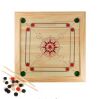 Hey! Play! Wooden Carrom Board Game with Cue Sticks - Thumbnail 1