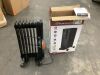 Konwin 1500-Watt Black Indoor Electric Oil-Filled Radiator Convection Radiant Space Heater with Remote Control - Missing 2 Wheels - Thumbnail 1