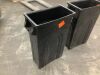 Lot of (2) United Solutions 23 Gal. Black Highboy Waste Container - Thumbnail 3