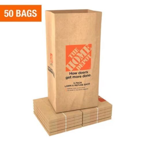 The Home Depot 30 Gal. Paper Lawn and Leaf Bags (50 Count) - Lot 736JF